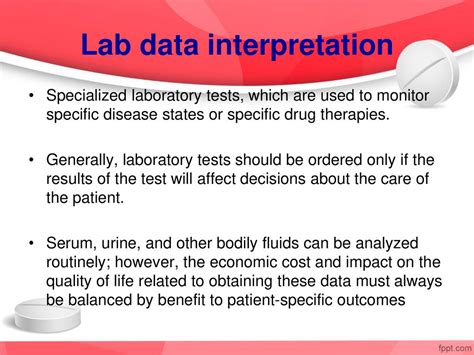 analyzing a laboratory investigation chapter 5|interpreting laboratory data chart.